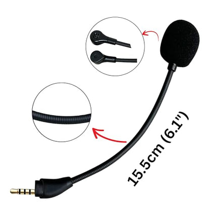 Hyperx Cloud 3 Mic Replacement, Wired/Wireless Gaming Headphone – Noise Cancelling Boom Microphone Gaming Consoles, PC, 3.5mm Jack (Not for Hyper X Cloud II and Other HyperX Headsets) - style: Mic Cloud III for HyperX Wired/Wireless