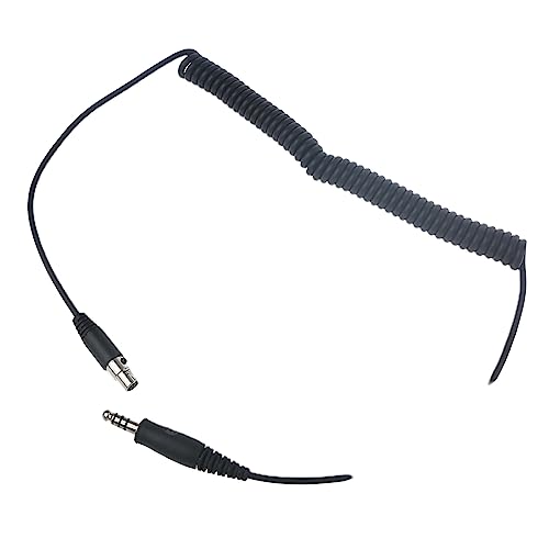 Headphone Cable U174 Plug to XLR5 Coiled Cable Aviation Aux Cord Replacement for Sound Devices