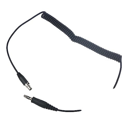 Headphone Cable U174 Plug to XLR5 Coiled Cable Aviation Aux Cord Replacement for Sound Devices