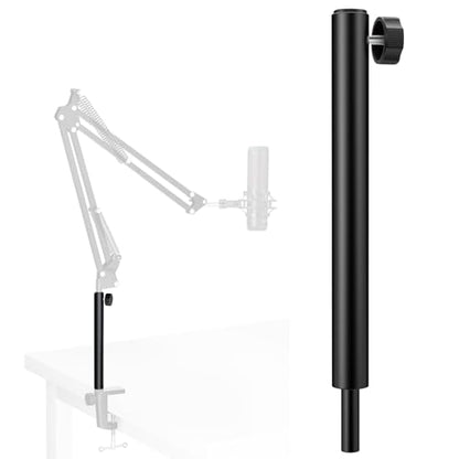 InnoGear Microphone Boom Arm Extension Tube Mic Stand Extension Riser Rod | Solild Alumium Construction, Overhead Positioning, Easy to Adjust, Swivel, Hold Heavy Microphones, Smooth Threading
