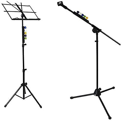 Jiayouy 7.3" Inches Microphone stand Guitar Pick Holder Rubber Guitar Picks Clamp Clip With 5 Picks (Pack of 2) - size: Small (Pack of 2)