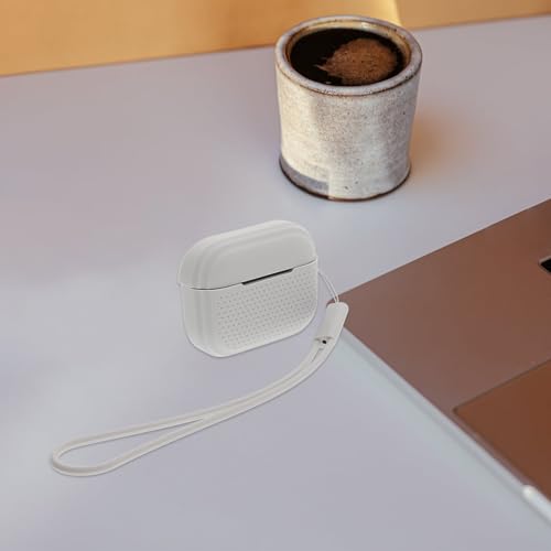 POPETPOP Silicone Earphone Charging Case Cover for Earbuds, Portable Protective Earbud Shell, Gray Earphone Protector Compatible with Apple Accessories