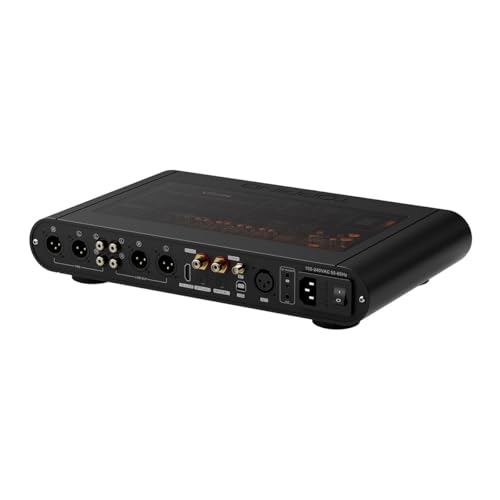Topping DX9 Discrete Full Balanced DAC Headphone Amplifier Combo, 10000mW x 2 Amp with AK4118 XU-316 DSD512 32Bit/768kHz, 16-Element PSRM Architecture, USB/Bluetooth/2*Opt/2*Coax/AES/IIS Input, Black - color: Black