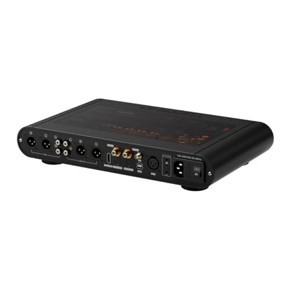 Topping DX9 Discrete Full Balanced DAC Headphone Amplifier Combo, 10000mW x 2 Amp with AK4118 XU-316 DSD512 32Bit/768kHz, 16-Element PSRM Architecture, USB/Bluetooth/2*Opt/2*Coax/AES/IIS Input, Black - color: Black