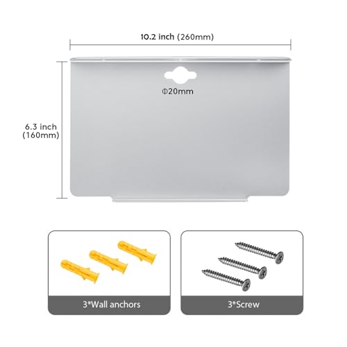 10.2''W x 6.3''D Small Floating Metal Wall Shelf,Deep Floating Shelves for Speakers,Cameras,Routers,Heavy Duty Metal Floating Wall Shelf with Lip for Bedroom,Bathroom,Living Room,Silver - color: 10''silver
