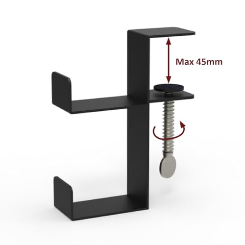 G+ Life Under Desk Metal Game Controller Headphone Hanger Holder Mount - Adjustable Gamepad Hook Stand for Xbox, PlayStation PS4, Nintendo Switch, PC Videogame, Steam, DualShock, SteelSeries (Black)
