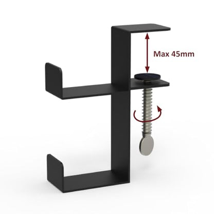 G+ Life Under Desk Metal Game Controller Headphone Hanger Holder Mount - Adjustable Gamepad Hook Stand for Xbox, PlayStation PS4, Nintendo Switch, PC Videogame, Steam, DualShock, SteelSeries (Black)