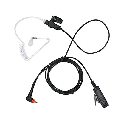 TLK 100 1-Pin 2-Wire Earpiece Compatible with Motorola Radio SL300 SL3500e SL7550e SL7550 SL7580 with Mic Big PTT Tansparent Acoustic Tube Headset