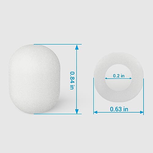 Foam Cover for Lavalier Lapel Microphone, Windscreen for Mini Clip-On Lav MIC, Foam Cover, 10-Pack, White - color: Foam Cover, 10-Pack, White