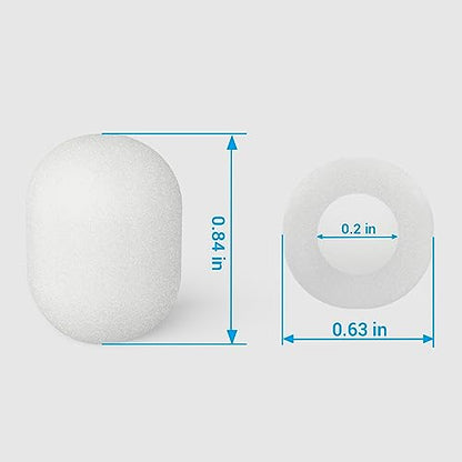 Foam Cover for Lavalier Lapel Microphone, Windscreen for Mini Clip-On Lav MIC, Foam Cover, 10-Pack, White - color: Foam Cover, 10-Pack, White