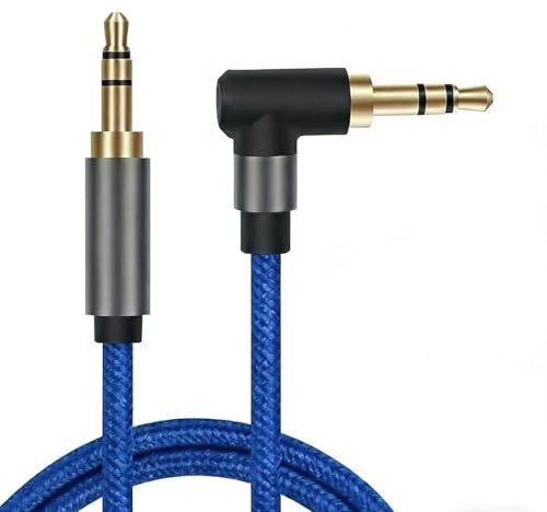 3.5mm Nylon Braided Aux Cable Cord 5ft/1.5m 2 Pack,Hi-Fi Sound, Audio Auxiliary Input Adapter Male to Male for Headphones, Car, Home Stereos, Speaker, iPhone, iPad, iPod, Echo & More