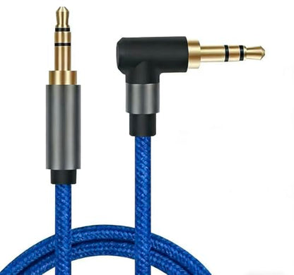 3.5mm Nylon Braided Aux Cable Cord 5ft/1.5m 2 Pack,Hi-Fi Sound, Audio Auxiliary Input Adapter Male to Male for Headphones, Car, Home Stereos, Speaker, iPhone, iPad, iPod, Echo & More