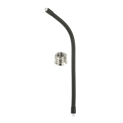 PATIKIL 12" Gooseneck, 1/4"-20 Male to Male Thread Metal Universal Hose Flexible Arm Gooseneck Tube Extension Holder with Reducing Screws for Action Camera, Phone, Microphone, Black - size: 30cm