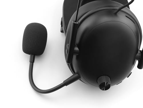LEFXMOPHY 2-Pack Mic Replacement for Razer Blackshark V3, V3 PRO, V3 X (2025 Version) Game Headset Accessories 3.5mm Detachable Gaming Boom Microphone Piece, Black - color: Black 2-PACK