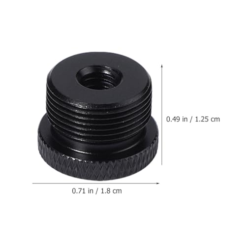 Cabilock 30pcs Mic Stand Adapter Set 3/8" Female to 5/8" Male Thread Screw Adapter for Microphone Boom Arm Mounts Compatible with Microphone Stands and Camera Tripods, Black Plastic