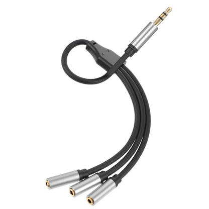 Audio Splitter, 3.5mm 3 Way Headphone Splitter 1 Input 3 Output Stereo Audio Distributor Cable Audio-Jack Splitters