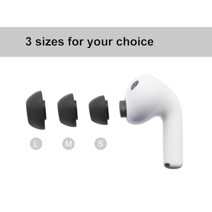 Klowcok Foam Ear Tips Replacement for AirPods Pro 3 Earbuds, Small | Compatible with AirPods Pro 3rd Generation 2025, Fit in The Charging Case, 3 Pairs, Black - size: Small