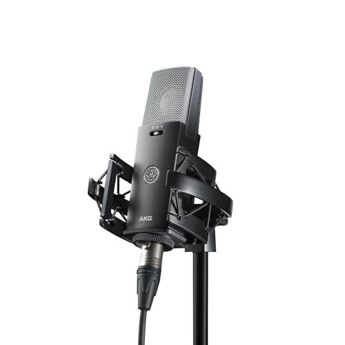 AKG Professional C114 Large Diaphragm Multi-Pattern Condenser Microphone–XLR Studio Mic for Podcasting, Streaming, Broadcasting & Music Recording, Cardioid/Omni/Figure-8, Low Noise, Sustainable Design - style: C114