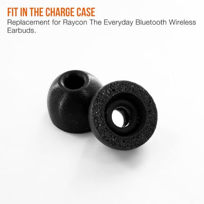 Replacement Memory Foam Eartips for Raycon Earbuds,3 Pairs,Upgrade | Compatible with Raycon The Everyday Bluetooth Wireless Earbuds / Raycon Pro Earpad Ear Tips,with S/M/L size, Black