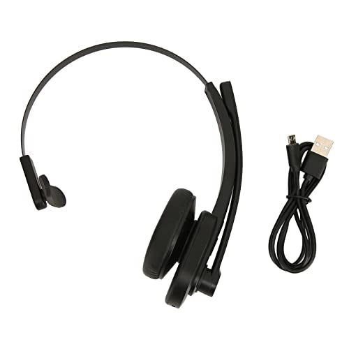 EBTOOLS Bluetooth Cordless Headset, Mono Telephone Headset with Rotatable Microphone, 11h Talk Time, All Day Comfort Design, Single Ear Call Center Headset for Office Home
