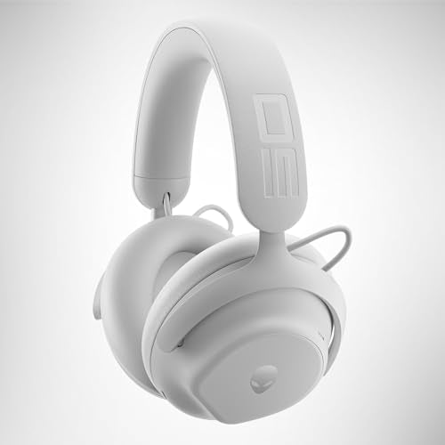 Alienware Pro Wireless Gaming Headset, ANC | 2.4GHz Connection, 50mm Drivers, Hi-Res Audio, Lunar Light, Gaming Ready - color: Lunar Light