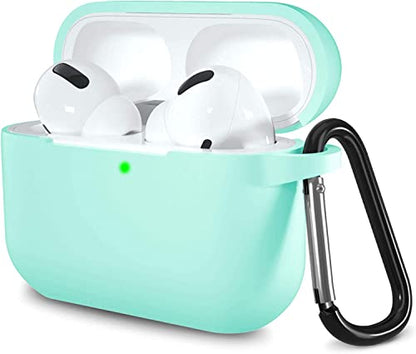 Lerobo for AirPods Pro 2 Case with Keychain, Mint Green | Soft Silicone Protective Cover Compatible with Apple AirPod Pro Case for Women Men, Scratchproof, Shockproof, Dustproof - color: Mint Green