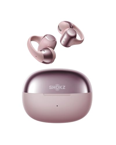 SHOKZ OpenDots ONE Open-Ear Clip-On Bluetooth Earbuds, Pink, Dolby Audio - color: Pink