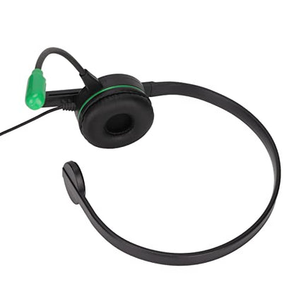 S481 Single Ear Gaming Headset 3.5mm Stereo Wired One Ear Headset with Mic and in Line Control for One Wired One Ear Headset, Gaming Chat Headset , 3.5mm