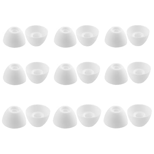 Replacement Ear Tips for Ray-con E25, Ray-con Everyday/Fitness | 9 Pairs (S/M/L, White)
