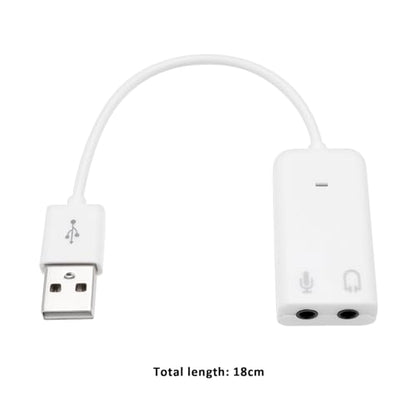 2pcs USB Sound Card Adapter 7.1 Channel External Audio Adapter Stereo Sound Card Converter 3.5mm AUX Microphone Jack Compatible with Raspberry Pi