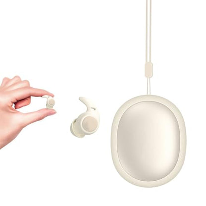 NE76 Sleep Ear Buds Adaptive Noise Cancelling Earbuds Bluetooth 6.0 Wireless Headphones 40H Playtime Hi-Fi Stereo Sound Mini Invisible Earplugs for Side Sleepers Small Earphones (Beige) - color: Beige