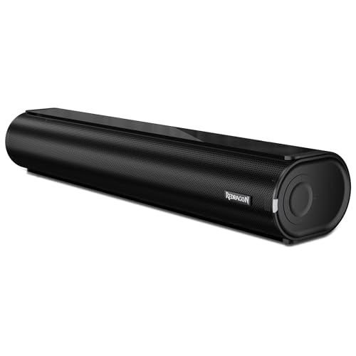 Redragon GS821 2.0 Channel Soundbar for TV, HDMI ARC/Optical/BT 5.3 | Enhanced Auido Quality, Hi-Fi Stereo System with 3 EQ Modes, Remote Control, Wall Mountable, Home Theater Audio Sound Bar