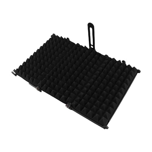 Portable Microphone Isolation, Adjustable Angle Sound Absorbing Panel with High Density Sponge for Vocal Recording and Noise Reduction (5 panel) - size: 5 panel