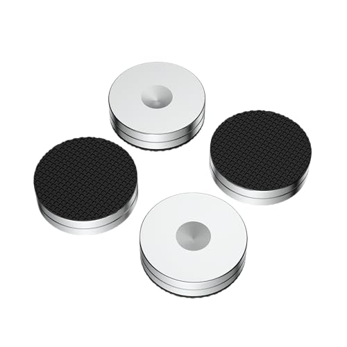 HiFi Speaker Stand Feet Pads, 40x10mm, Stainless Steel Speaker Isolation Feet for DVD/Amplifier/Turntables/Subwoofer - size: 40x10mm