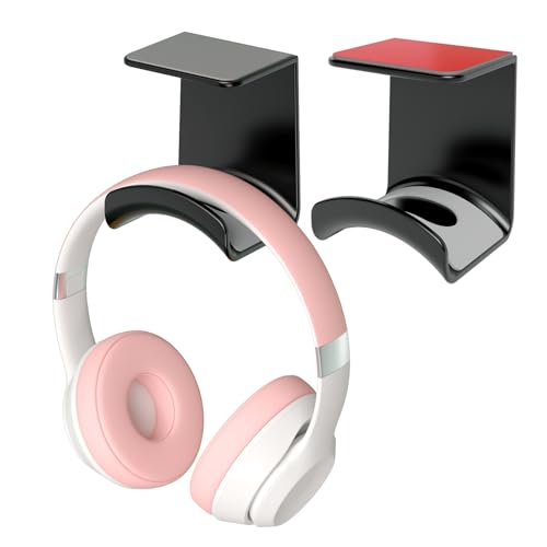 2 Pcs Headphone Stand for Desk Mini Headphone Hanger Holder with Strong Adhesive Game Headset Stand Headset Holder (ZY88 Under Desk 2pcs) - style: ZY88 Under desk 2pcs