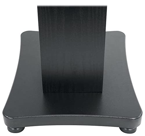 Rockville SS36B Black Wood Grain 36" Solid Home Speaker Stands Pair | 100 Lbs Capacity, Solid MDF Wood, Not Hollow, Isolation Pads, Brass and Rubber Spikes, 2 Top Platform Sizes, Cable Management - color: Black
