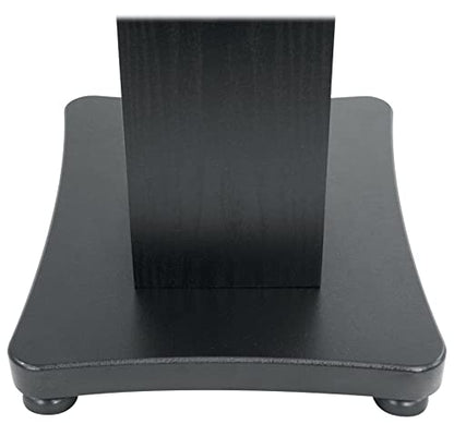 Rockville SS36B Black Wood Grain 36" Solid Home Speaker Stands Pair | 100 Lbs Capacity, Solid MDF Wood, Not Hollow, Isolation Pads, Brass and Rubber Spikes, 2 Top Platform Sizes, Cable Management - color: Black