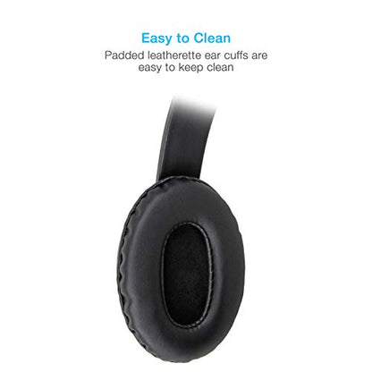 Cyber Acoustics AC-4006 USB-A Stereo Headset with Microphone, 20 Pack | Made with 60 Percent Recycled Plastic, Durable, Crisp, and Clear Communication, in K-12 Classrooms or Home - size: 20 Pack - USBA
