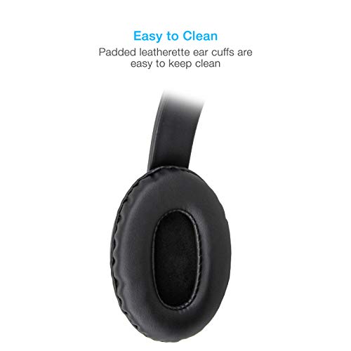 Cyber Acoustics AC-4006 USB-A Stereo Headset with Microphone, 80 Pack | Made with 60 Percent Recycled Plastic, Durable, Crisp, and Clear Communication, in K-12 Classrooms or Home - size: 80 Pack - USBA