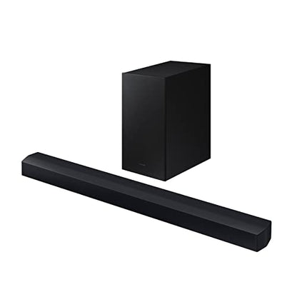 Samsung HW-C450 2.1ch Soundbar w/DTS Virtual X, Subwoofer Included, Bass Boost, Adaptive Sound Lite, Game Mode, Bluetooth, Wireless Surround Sound Compatible - style: HW-C450