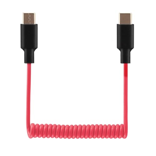 Audio Adapter Cable SC16 SC22 USB C to USB C for Rode Wireless GO II, ME, Pro Coiled Aux Cord Compatible with iPhone 16 15, McBook, PC, Laptop, Samsung Phones - 500mm