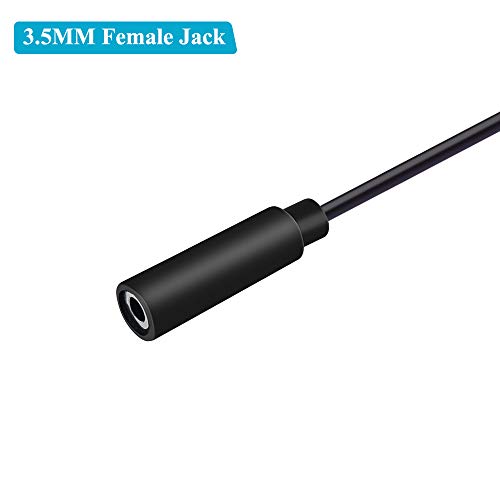 Fancasee 2-Pack 3.5mm 1/8" to Speaker Wire TRRS Stereo Female Jack to Bare Wire Pigtail 3.5mm Plug Connector Adapter Repair Audio Cable for Microphone Headphone Headset Earphone Speaker