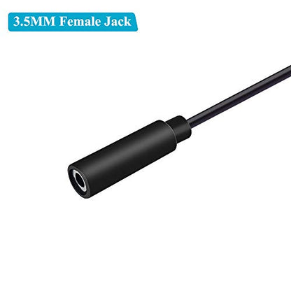 Fancasee 2-Pack 3.5mm 1/8" to Speaker Wire TRRS Stereo Female Jack to Bare Wire Pigtail 3.5mm Plug Connector Adapter Repair Audio Cable for Microphone Headphone Headset Earphone Speaker