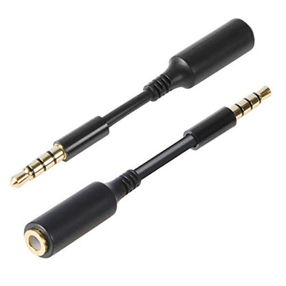 3-Pack AUX Headphone 3.5mm Extension Cable - Male to Female Extender Audio Auxiliary Jack Adapter Wire Cord Plug Connector for iPhone iPod iPad, Smartphone Tablet, Home Car Speaker System (3 INCH) - size: 3 Pack