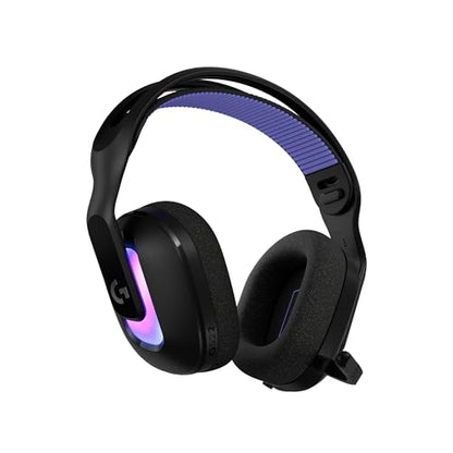 Logitech G522 Lightspeed Wireless Gaming Headset - Black | For PC, 2.4 GHz, Bluetooth & USB-C , <60 Hr Battery, 48 kHz/24 bit Audio, Detachable 48 kHz/16 bit Blue VO!CE Mic, RGB - color: Black
