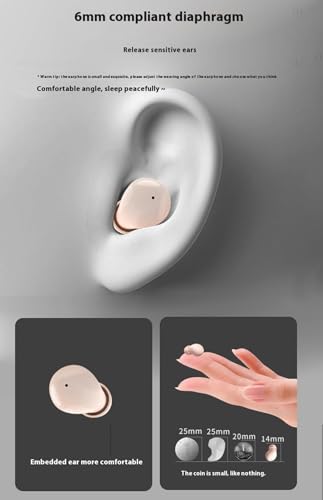 Xmenha Ear Buds Small Mini Invisible Earbuds Wireless Bluetooth Hidden for Work Micro Tiny Discreet Smallest Earbuds for Small Ears Hidden Discreet Headphones - color: Black