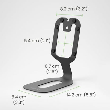 Kanto SU2 Rear-Mounted Desktop Speaker Stands for Uki and Ora | Elevated and Angled to Improve Sound | ¼-20 Thread | Holds 3.1 lbs | Pair | Black