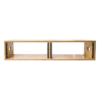 Sound Town DIY 2 x 4U Studio Rack with Baltic Birch Plywood, Golden Oak for Recording Room, Home Studio (SDRK-D4) - size: 2 x 4U, Golden Oak