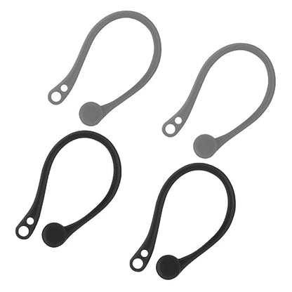 DOITOOL Stay in Place Anti-Slip Ear Hooks Covers Silicone Earbuds Holders for for Running Cycling (Grey)