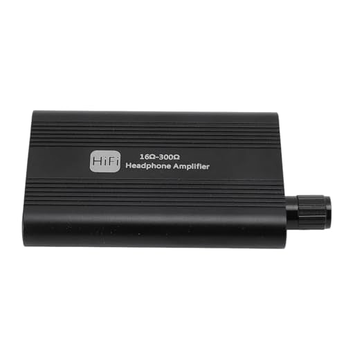 Portable Headphone Amplifier, 16-300Ω Earphone Amp with 2 Stage Gain, 3.5mm AUX in/Out, 1500mAh Battery, Volume Control, for MP3 MP4 Phone Computer